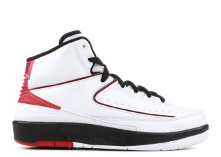 Meilleures Air Jordan 2 Retro (Gs) "2010 Release" Blanc Rouge Noir (395718-101)