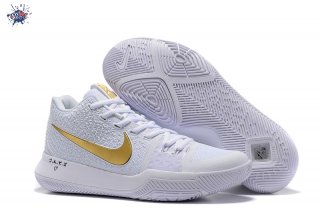 Meilleures Nike Kyrie Irving III 3 Blanc Or