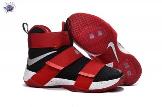 Meilleures Nike Lebron Soldier X 10 Noir Rouge Argent