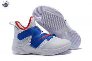 Meilleures Nike Lebron Soldier XII 12 Blanc Bleu Rouge