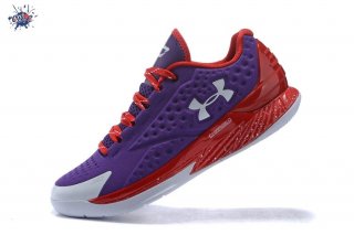 Meilleures Under Armour Curry 1 Low Pourpre Rouge