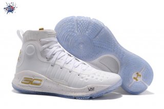 Meilleures Under Armour Curry 4 Blanc Or