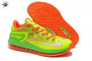 Meilleures Nike Lebron 11 Orange Fluorescent Vert