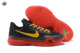 Meilleures Nike Zoom Kobe 10 Noir Jaune Rouge