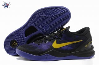 Meilleures Nike Zoom Kobe 8 Noir Pourpre Jaune